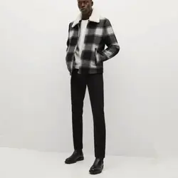 ژاکت مخلوط پشم  چک شده  mango