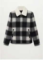 ژاکت مخلوط پشم  چک شده  mango