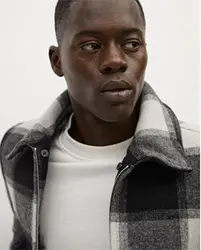 ژاکت مخلوط پشم  چک شده  mango