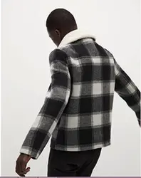 ژاکت مخلوط پشم  چک شده  mango