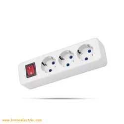 سه راهی برق ارت دار کلیددار پارت الکتریک