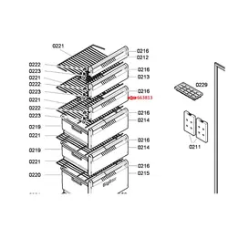 قاب کشو فریزر بوش