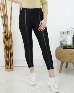 شلوار لگ نوار جلو چرم کد602