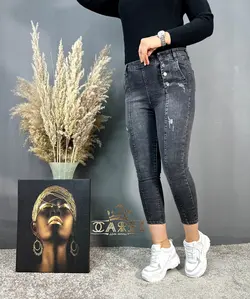 شلوار جین بغل دکمه کد 208