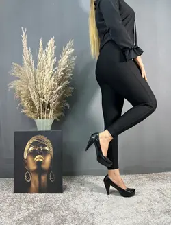 شلوار لگ کمر نوار چرم کد 204