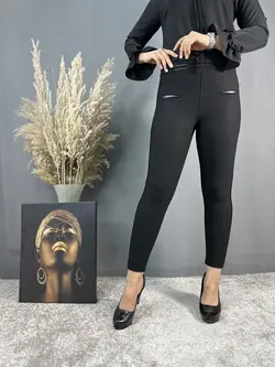 شلوار لگ کمر نوار چرم کد 204