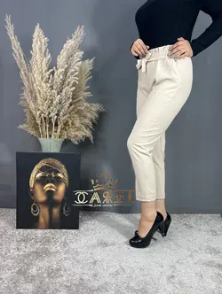 شلوار کمر هویجی پارچه ای کد 276