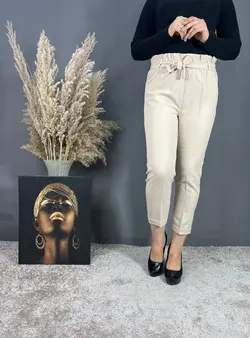 شلوار کمر هویجی پارچه ای کد 276