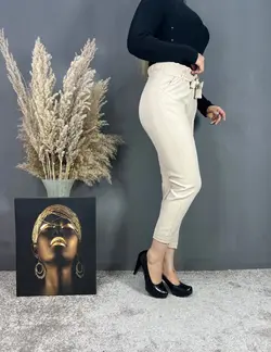 شلوار کمر هویجی پارچه ای کد 276