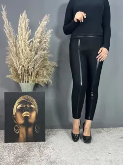 شلوار لگ کمر نوار چرم کد 294