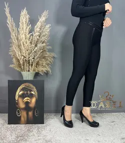شلوار لگ کمر نوار چرم کد 294