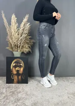شلوار جذب طوسی تیره کد 256
