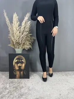 شلوار لگ نوار چرم برجسته کد 254