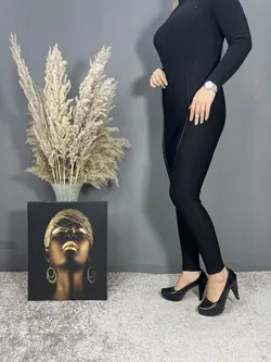 شلوار لگ نوار چرم برجسته کد 254