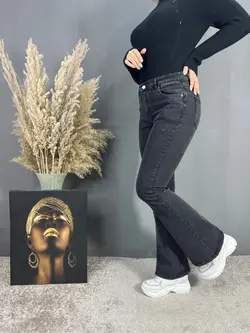 شلوار بوتکات زغالی جین کد 268