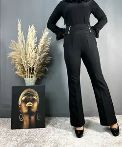 شلوار بوتکات کمرکش پارچه ای کد 194