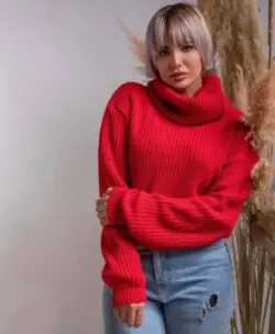 بلوز بافت یقه شل 1523