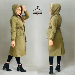 کاپشن بلند زیپ دار 1640