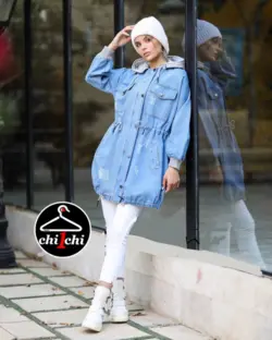 مانتو جین کلاه دار 1622