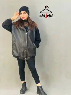 کاپشن چرم پوست ماری
