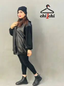 کاپشن چرم پوست ماری