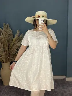 پیراهن بلند طرح بابونه