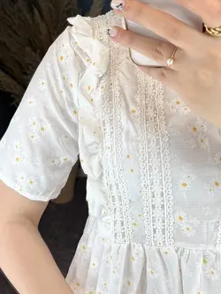 پیراهن بلند طرح بابونه