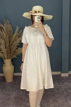 پیراهن بلند طرح بابونه