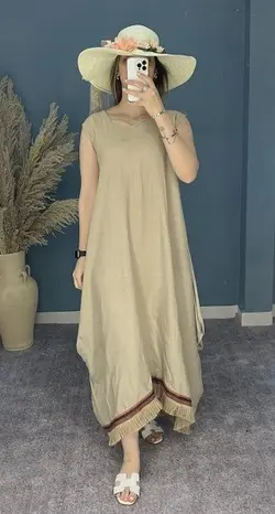 پیراهن نخی مدل هندی