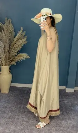 پیراهن نخی مدل هندی