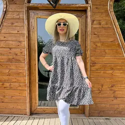 پیراهن نخی مدل گلریز