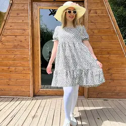 پیراهن نخی مدل گلریز