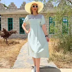 پیراهن بلند مدل چهارخانه کد 0132