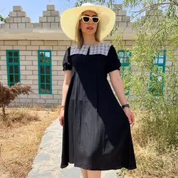 پیراهن بلند مدل چهارخانه کد 0132