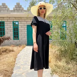 پیراهن بلند مدل چهارخانه کد 0132