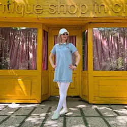 پیراهن لانگ طرح سگ مهربون