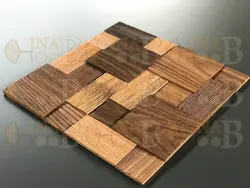 دیوارپوش ترمووود 30*30 (موزاییک چوبی) مدل Tina