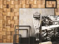 دیوارپوش ترمووود 30*30 (موزاییک چوبی) مدل Fivi