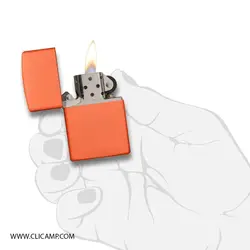 فندک زیپو / ZIPPO - مدل 231 / نارنجی - فروشگاه کلیکمپ