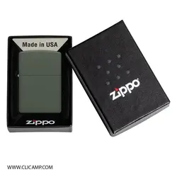 فندک زیپو / ZIPPO - مدل 221ZL / سبز ارتشی - فروشگاه کلیکمپ