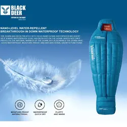 کیسه خواب پر بلک دیر / Black Deer - مدل Alpine 800 / آبی - فروشگاه کلیکمپ