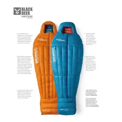 کیسه خواب پر بلک دیر / Black Deer - مدل Alpine 800 / آبی - فروشگاه کلیکمپ