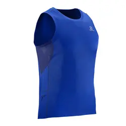 تیشرت رکابی سالامون / SALOMON - مدل Agile Tank / آبی - فروشگاه کلیکمپ