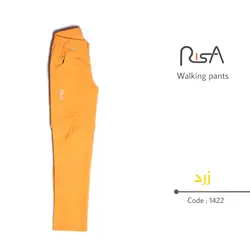 شلوار کوهنوردی ریسا / RISA - مدل واکینگ 1422 / زرد - فروشگاه کلیکمپ