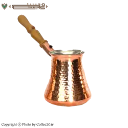 قهوه جوش مسی دسته چوبی سایز متوسط