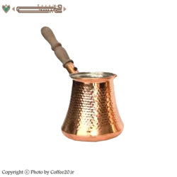 قهوه جوش مسی دسته چوبی سایز بزرگ