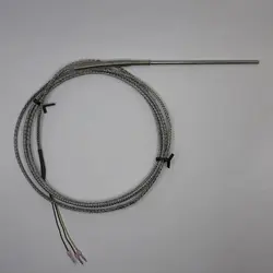 سنسور RTD-PT100 سیمی شیلددار بدون رزوه قطر غلاف 3 میلیمتر طول 10 سانتیمتر