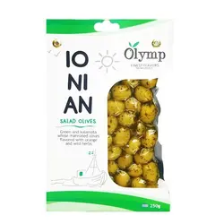 زيتون در روغن و پرتقال 250 گرمي OLYMP SALAD OLIVES