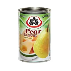 کمپوت گلابي قوطي يک و يک 370 گرمي