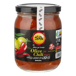 زيتون در سس چيلي بهروز 550 گرمي